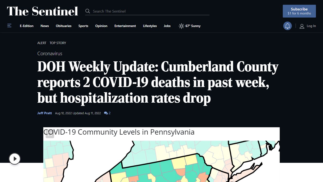 DOH Weekly Update: Cumberland County reports 2 COVID-19 deaths in past ...