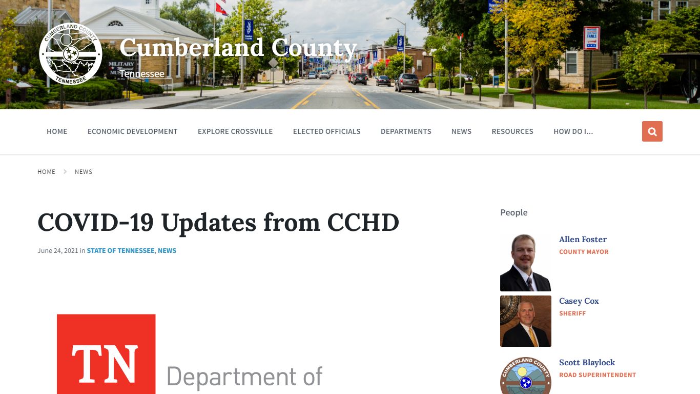 COVID-19 Updates from CCHD – Cumberland County