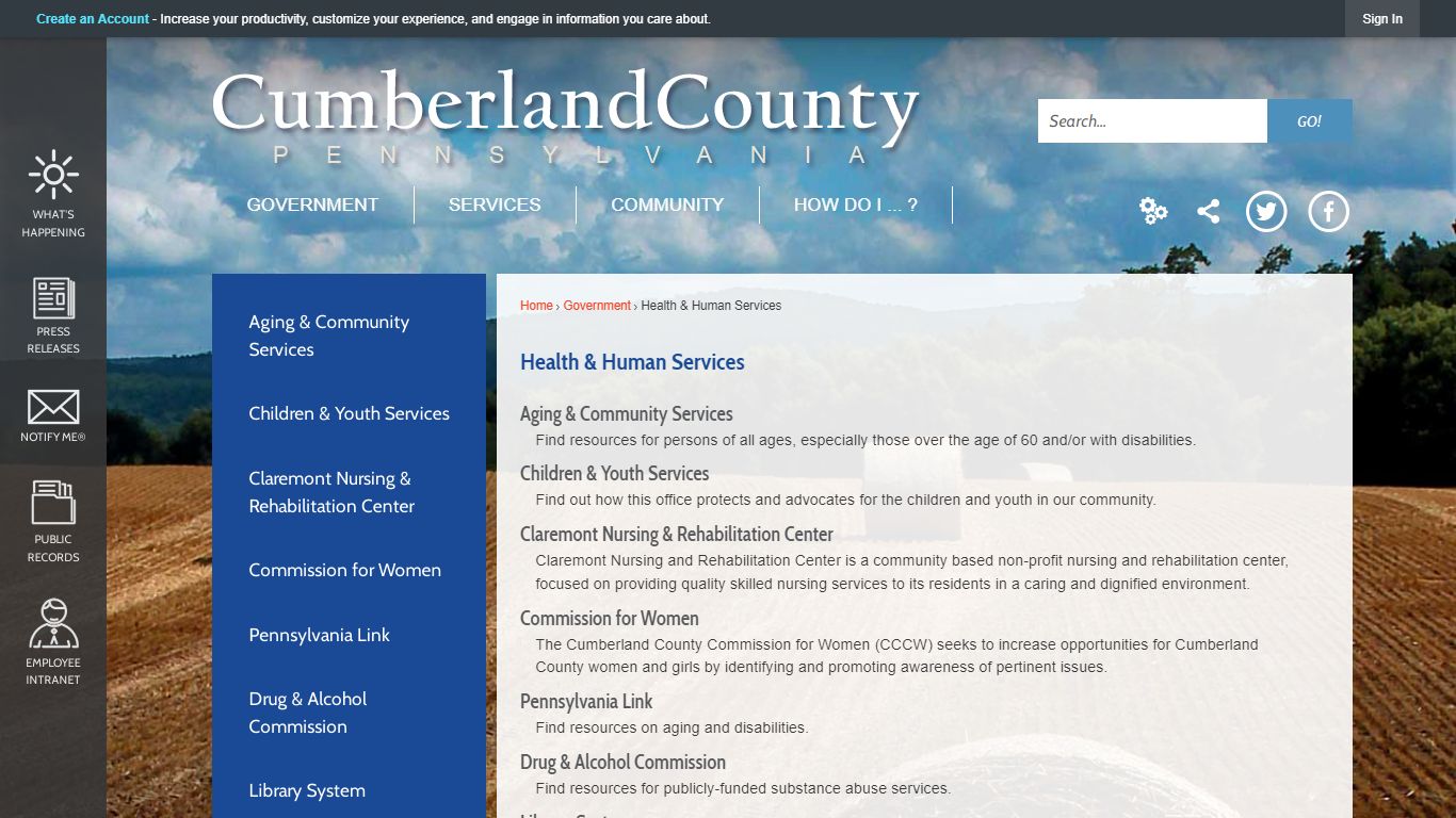 Health & Human Services | Cumberland County, PA - Official Website